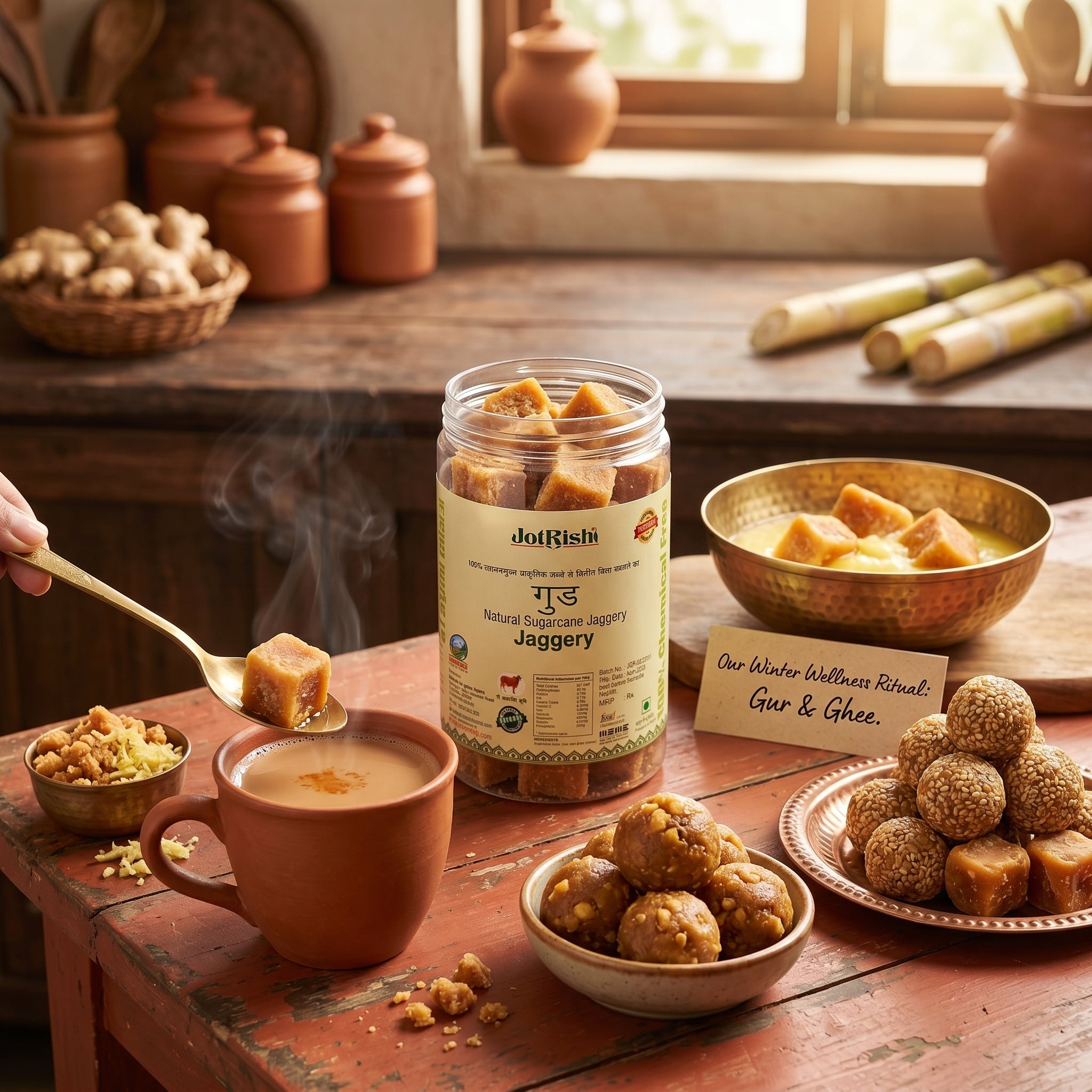 Jaggery Cubes – Natural Sugarcane Gur | 500g